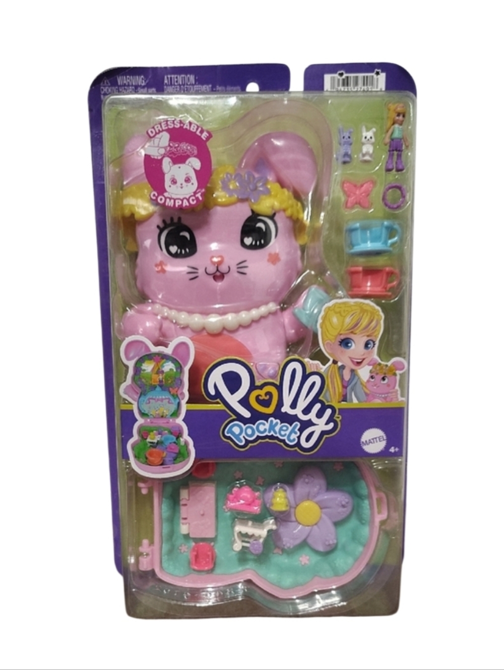 Mattel Polly Pocket Tea Party Bunny Compact Playset. 
